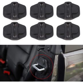RT-TCZ for Jeep JL Accessories Door Lock Cover Buckle ABS Decor Trim Door Locker Protector Decoration Cover Sticker for JL 2018-2020 Gladiator JT 2020 6PCS Black for Jeep Wrangler Accessories