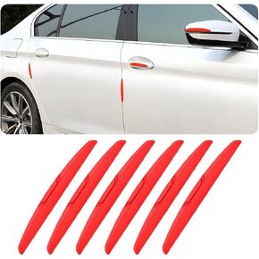 6Pcs Silicone Car Door Edge Guards, 5.8" Anti Scratch Collision Protector, Self Adhesive Rear View Mirror Cover Protective Strip, Side Edge Protection Sticker for Cars SUV Pickup Truck (Black)