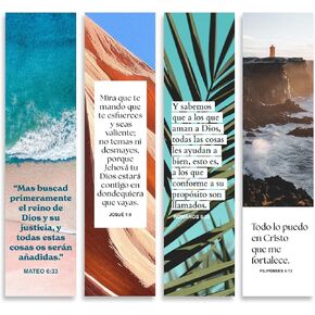 Spanish Christian Verses Bookmarks, Variety Pack Bookmarks, Christian Bookmark, Page Marker Divider, Christian Gifts for All Occasions Divisor de lectura (Quantity of 12)