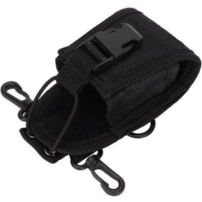 3 in 1 Multifunctional Portable Nylon Walkie Talkie Protective Cover Sleeve Black Radio Holder Case Suitable for , for Kenwood, for Midland, for Icom, for Yaesu, for .