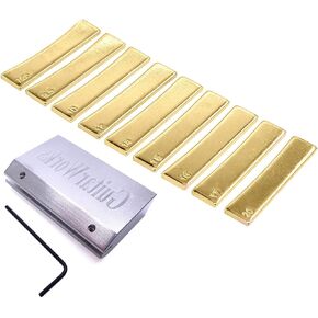 10Pcs Guitar Bass Fretboard Press Caul Block With 9 Radiused Brass Inserts 7.25/9.5/10/12/14/15/16/17/20 Radian Guitar Bass Repairing & Luthier Tools