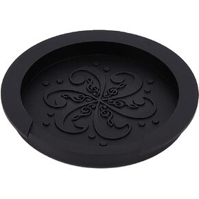 GORGECRAFT Black Guitar Sound Hole Cover 3.93 Inch Guitar Feedback Eliminator Soft Silicone Compatible with Acoustic Guitar Screeching Halt Block Feedback Buster Buffer Protector Accessories