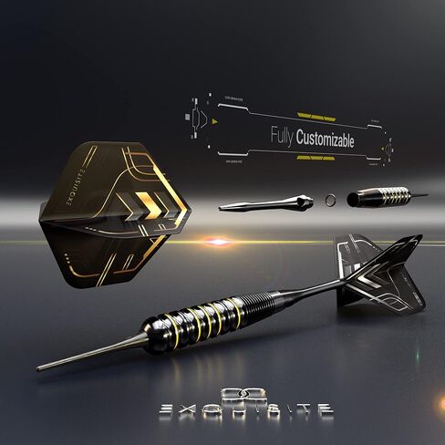 مجموعة سهام ذات رأس ناعم ممتازة 12 × 18 جم من CC-Exquisite | سهام ذات أطراف بلاستيكية | - 18 جرامًا من السهام للوحة السهام الإلكترونية | 24 رحلة طيران و18 عمودًا + أطراف ناعمة إضافية، أداة رمي السهام، حلقات دائرية مطاطية in Kuwait