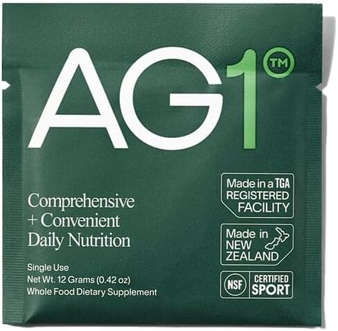 AG1 Athletic Greens - 1 عبوة فردية من مسحوق مكمل للسفر، 0.42 أونصة/12 جم in Kuwait