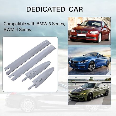 12 PCS 2007-2019 for BMW M3 M4 328i 335i 428i 430i 435i 440i E93 F33 F83 Convertible Roof Top Hinge Cover Left Right Replacement Number # 54377184037(Roof Trim 12-Piece Set) in Saudi Arabia