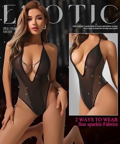 ADSEXY مثير الملابس الداخلية للنساء المشاغب دور اللعب تيدي ملابس قطعة واحدة عميق الخامس مثير بودسوت/ بدلة الجسم المصنوعة من الدانتيل شبكة بيبي دول صغيرة in Kuwait