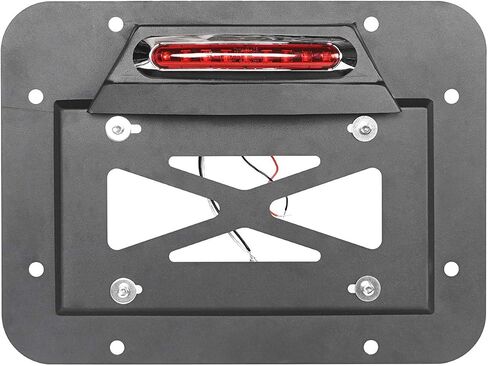 Hooke Road Wrangler Spare Tire Delete License Plate Relocation Kit w/Plate Illuminate Light & Third Brake Light for 2007-2018 Jeep Wrangler JK & Unlimited in Saudi Arabia