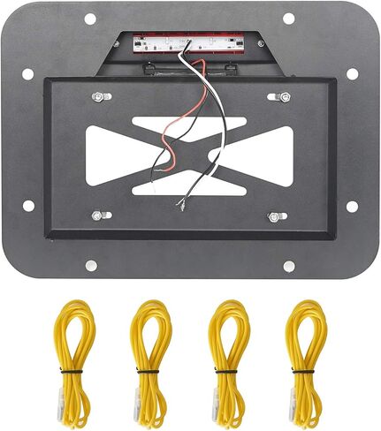 Hooke Road Wrangler Spare Tire Delete License Plate Relocation Kit w/Plate Illuminate Light & Third Brake Light for 2007-2018 Jeep Wrangler JK & Unlimited in Saudi Arabia