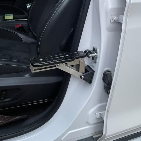 ZipSeven باب السيارة خطوة قابل للتعديل زوايا الباب مزلاج هوك سلم لسيارات الدفع الرباعي حامل سقف حامل دواسة الملحقات للمركبات (أسود) in Kuwait