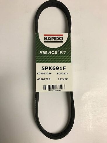 Bando 5PK691F Serpentine Belt FIT Mazda 3 (2006-2007,2010-2013), Mazda 5 (2006-2007) in Saudi Arabia