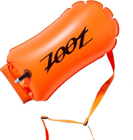 Zoot Ultra Swim Buoy/Dry Bag 15L, Wet Dry Bag for Open Water Swimming Safety with Belt and Leash for Training (Orange, 15L) in Saudi Arabia