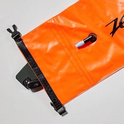 Zoot Ultra Swim Buoy/Dry Bag 15L, Wet Dry Bag for Open Water Swimming Safety with Belt and Leash for Training (Orange, 15L) in Saudi Arabia
