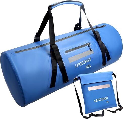 Waterproof Duffel Bag， IPX8 Waterproof Performance Dry Bag， Airtight Zipper Closure， Waterproof bag with diving function，80L large capacity, Large in Saudi Arabia