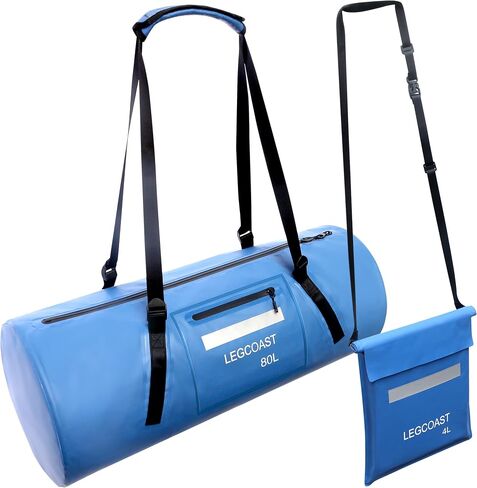 Waterproof Duffel Bag， IPX8 Waterproof Performance Dry Bag， Airtight Zipper Closure， Waterproof bag with diving function，80L large capacity, Large in Saudi Arabia