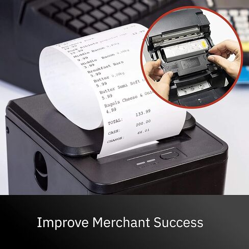 12 علبة لفة مكونة من ورق لف إيصالات Clover White مقاس 3 بوصات × 165 بوصة لطابعة Star SP700 وشريط حبر أسود للطابعة Epson ERC-30/34/38 in Kuwait