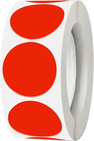 3000 قطعة من ملصقات ترميز الألوان المستديرة مقاس 1 بوصة، ملصقات منقطة دائرية لتنظيم علامات التلوين، 6 ألوان متنوعة صفراء زاهية وأخضر وأحمر ووردي وبرتقالي وأزرق in Kuwait