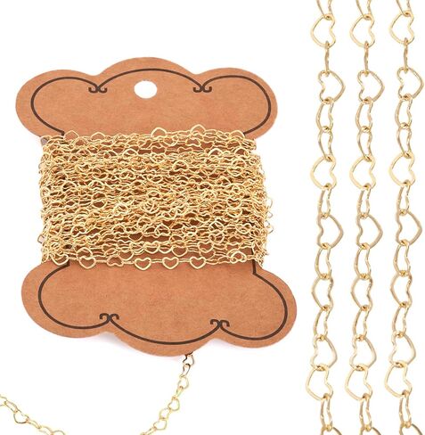 Pandahall 16.4 Feet 14K Gold Filled Cable Chains - Permanent Jewelry Chains with Small Link Necklace Design, Soldered Gold Finish for Jewelry Making, Includes Card Paper in Saudi Arabia
