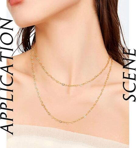 Pandahall 16.4 Feet 14K Gold Filled Cable Chains - Permanent Jewelry Chains with Small Link Necklace Design, Soldered Gold Finish for Jewelry Making, Includes Card Paper in Saudi Arabia