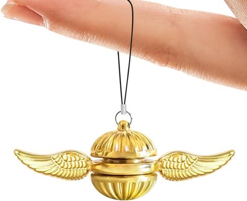 جولدن فيدجيت سبينر، سلسلة مفاتيح معدنية صغيرة دوارة لتزيين المنزل وأمتعة الظهر، ألعاب يدوية حسية لتخفيف القلق للأطفال البالغين in Kuwait