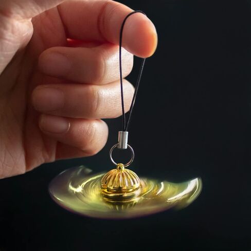 جولدن فيدجيت سبينر، سلسلة مفاتيح معدنية صغيرة دوارة لتزيين المنزل وأمتعة الظهر، ألعاب يدوية حسية لتخفيف القلق للأطفال البالغين in Kuwait