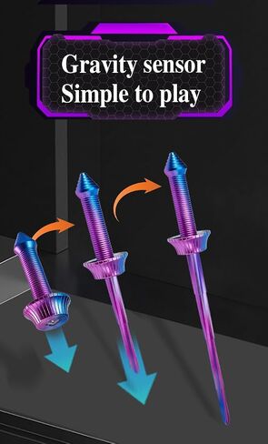 3D Printed Retractable Samurai Sword Fidget Toy Model for Decompression and Creative Play - Unique Plastic EDC Gift Small Size Rapier Black in Saudi Arabia