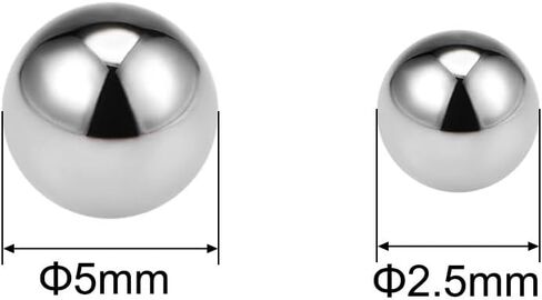 uxcell 5mm, 2.5mm Bearing Balls 304 Stainless Steel Precision Balls 200pcs in Saudi Arabia