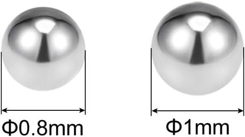 uxcell 0.8mm, 1mm Bearing Balls 304 Stainless Steel Precision Balls 2500pcs in Saudi Arabia