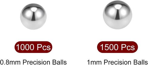 uxcell 0.8mm, 1mm Bearing Balls 304 Stainless Steel Precision Balls 2500pcs in Saudi Arabia