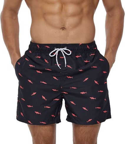 Mens Swim Trunks Quick Swim Shorts Swim Trunks 7 inch with Mesh Lining in Saudi Arabia