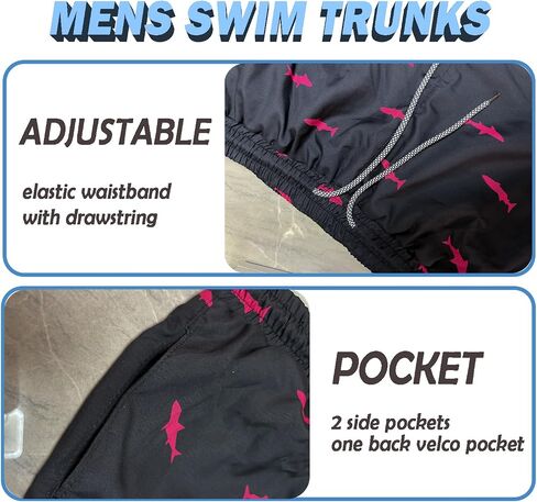 Mens Swim Trunks Quick Swim Shorts Swim Trunks 7 inch with Mesh Lining in Saudi Arabia