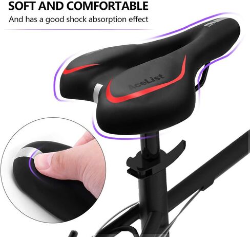 AceList Bike Seat Most Comfortable Bicycle Seat Gel Waterproof Bike Saddle with Central Relief Zone and Ergonomics Design for Mountain Bikes,Road Bikes,Men and Women in Kuwait