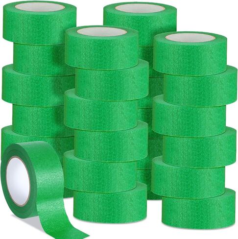 Fumete 72 Rolls White Painters Masking Tape, 1.5 Inch x 55 Yards, No Residue, UV & Weather Resistant, Ideal for Painting, Indoor & Outdoor Use(Blue,1 Inch X 55 Yards) in Saudi Arabia