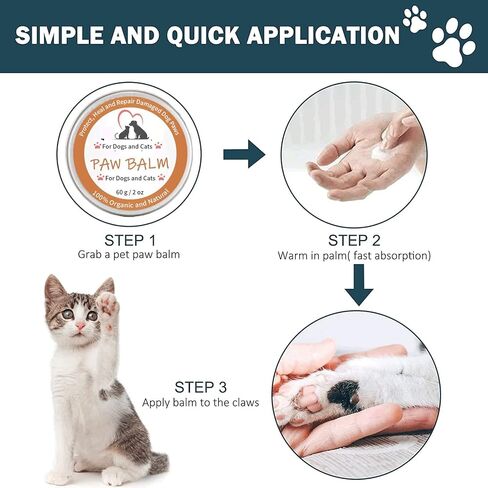 بلسم مخلب الكلب، واقي بلسم مخلب الكلب ضد الحرارة طوال الموسم، كريم مخلب زبدة الكلاب والقطط مهدئ ويشفي ويصلح ويرطب الشمع للأنوف الجافة والأقدام الخشنة المتشققة 2 أونصة in Kuwait