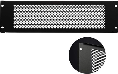 KENUCO Blank Rack Mount Panel Spacer with Venting for 19-Inch Server Network Rack Enclosure Or Cabinet Black (Plate-2U) in Saudi Arabia