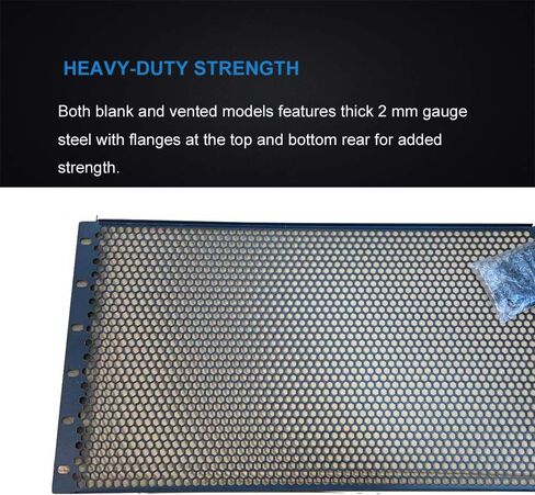 فاصل لوحة حامل فارغ من KENUCO مع فتحة تهوية لحاوية حامل شبكة الخادم مقاس 19 بوصة أو خزانة سوداء (لوحة-2U) in Kuwait