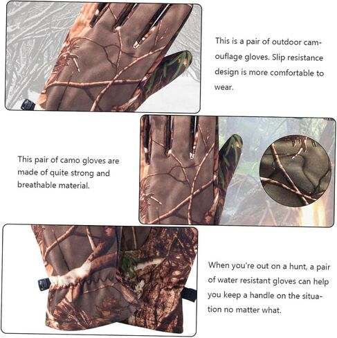 1 Pair Gloves Logging Gloves Cold Weather Riding Glove Full Finger Gloves Camo Gloves Bike Gloves for Kids Windproof Gloves Waterproof Fishing Woman Youth in Saudi Arabia