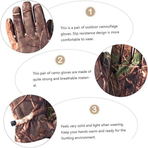 1 Pair Gloves Logging Gloves Cold Weather Riding Glove Full Finger Gloves Camo Gloves Bike Gloves for Kids Windproof Gloves Waterproof Fishing Woman Youth in Saudi Arabia