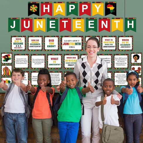 44 قطعة من ملصقات Juneteenth السعيدة، مجموعة لوحة الإعلانات، ديكورات الفصول الدراسية الأمريكية الأفريقية، يوم الحرية، قطع Juneteenth للمنزل، المدرسة، عيد الاستقلال 1865، ديكور حفلات التاريخ الأمريكي in Saudi Arabia