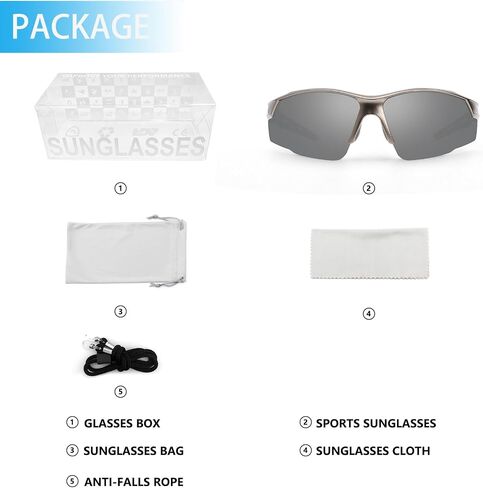 Cycling Sunglasses UV400 Protection Fishing Driving Running Baseball Softball Driving Glasses for Men Women in Saudi Arabia