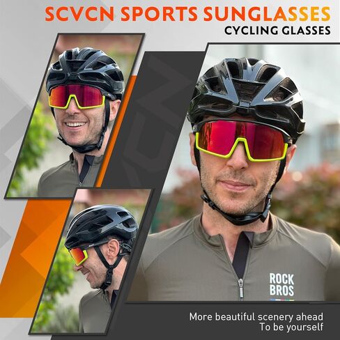 SCVCN Cycling Glasses Men Women Mountain Bike Sunglasses Polarized Sports MTB Triathlon Bicycle Running Golf in Saudi Arabia