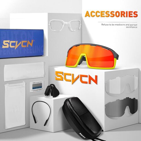 SCVCN Cycling Glasses Men Women Mountain Bike Sunglasses Polarized Sports MTB Triathlon Bicycle Running Golf in Saudi Arabia