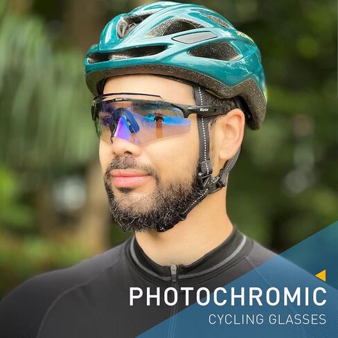 Photochromic Cycling Glasses Men Women Wrap Around Sports Sunglasses HD MTB Bicycle Riding Mountain Bike Sunglasses in Saudi Arabia