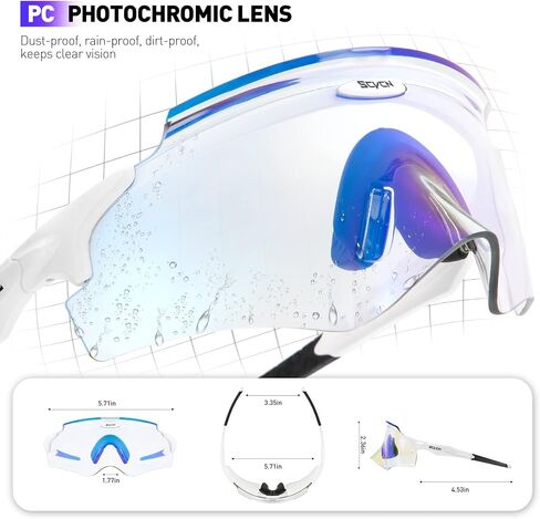 Photochromic Cycling Glasses Men Women Wrap Around Sports Sunglasses HD MTB Bicycle Riding Mountain Bike Sunglasses in Saudi Arabia