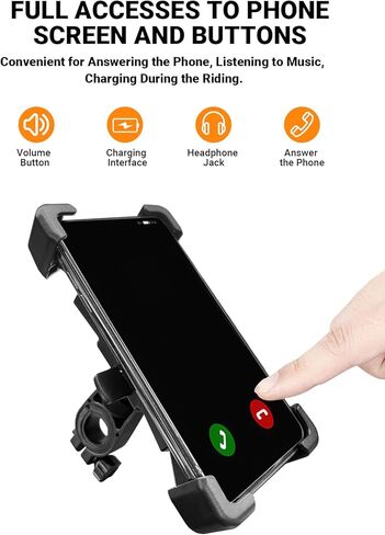 Himiway Bike Phone Holder, Motorcycle Phone Mount, 360° Rotatable One-Touch Automatically Lock & Quick Release Bicycle Handlebar Cell Phone Clamp, Scooter Phone Clip for 4.5''-7.2'' Cellphone in Kuwait