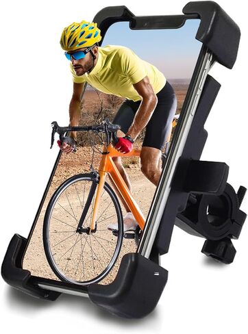 Himiway Bike Phone Holder, Motorcycle Phone Mount, 360° Rotatable One-Touch Automatically Lock & Quick Release Bicycle Handlebar Cell Phone Clamp, Scooter Phone Clip for 4.5''-7.2'' Cellphone in Kuwait