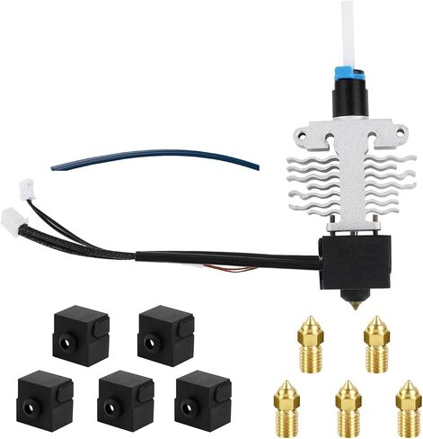 Creality Original 5pcs Ender 5 S1 سيليكون جورب و5 قطع فوهة 0.4 مم، غطاء سيليكون كتلة السخان وفوهة M6 عالية السرعة لطابعة Ender 5 S1، Ender 7 ثلاثية الأبعاد in Kuwait