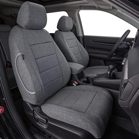 أغطية مقاعد مخصصة متوافقة مع موديلات Honda CRV 2017 2018 2019 2020 2021 2022 (رمادي، مجموعة كاملة) in Kuwait
