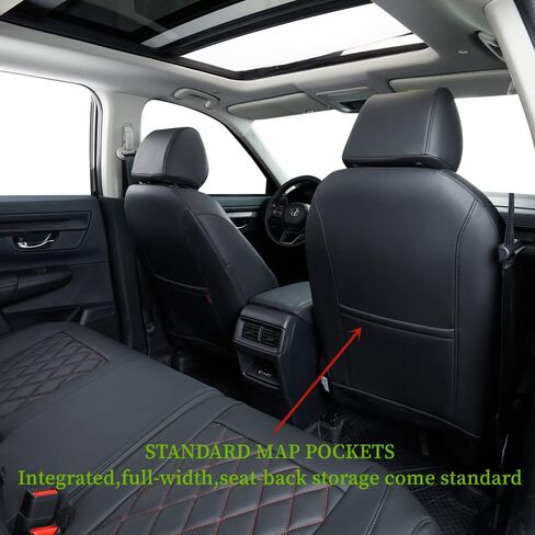 أغطية مقاعد مخصصة متوافقة مع موديلات Honda CRV 2017 2018 2019 2020 2021 2022 (رمادي، مجموعة كاملة) in Kuwait