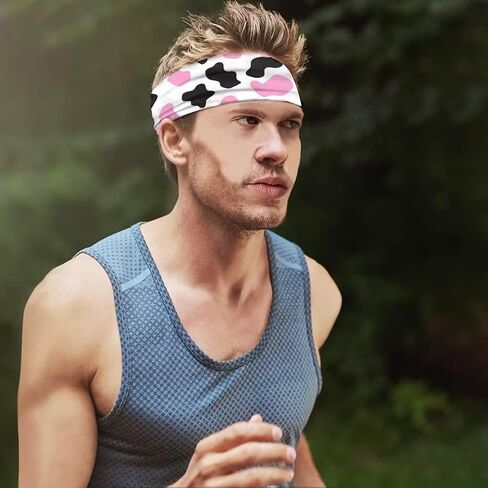 عصابات رأس رياضية للرجال، عصابة رأس للتمرين ماصة للرطوبة، لفافة رأس من الألياف الدقيقة قابلة للتمدد ومسامية وممتصة للرطوبة، عصابة شعر للجنسين in Kuwait