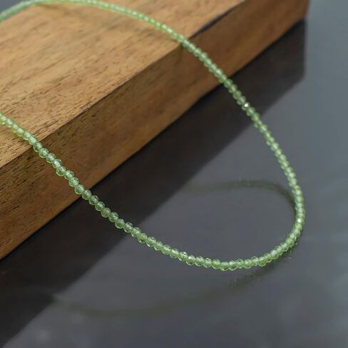 TGH Natural Peridot Gemstone Handmade Beaded Necklace, Faceted Beads Energy Stones, August Birthstone, Healing Crystals Women Fashion Jewelry gift in Kuwait